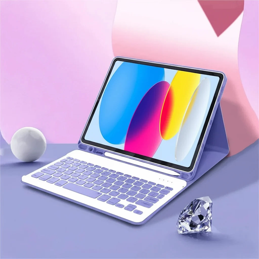 iPad 10th Gen 10.9 Keyboard Case Detachable Bluetooth Keyboard Tablet Cover