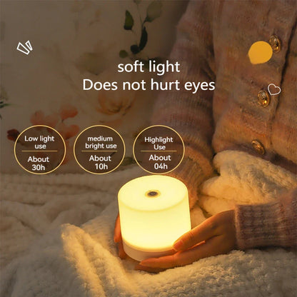 Creative USB Bedside Lamp with Touch Dimming | LED Night Light for Reading