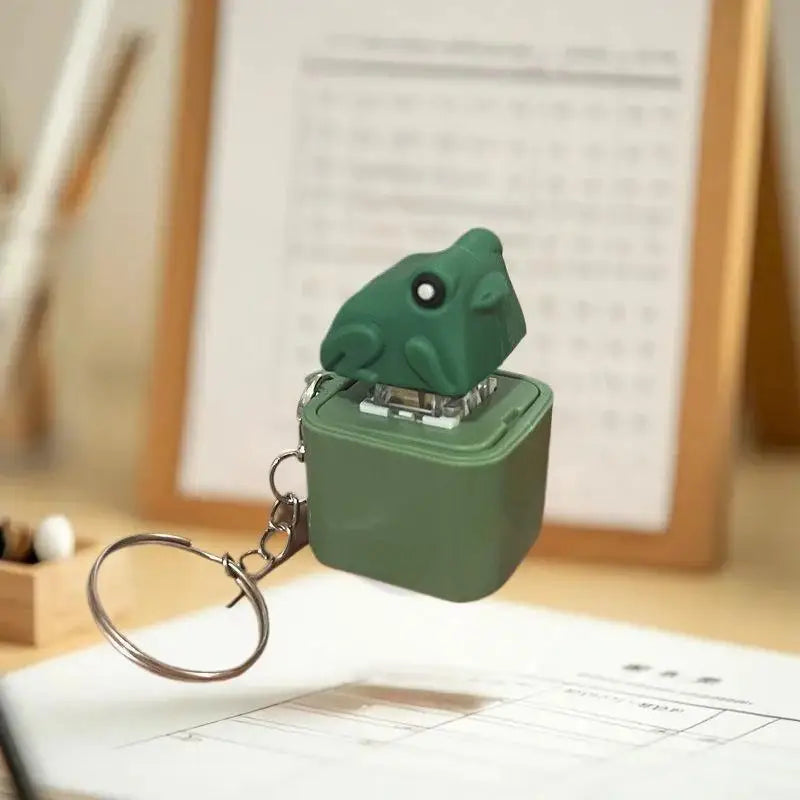 Funny Frog Duck Keychain | Rechargeable Fidget Clicker with LED Light