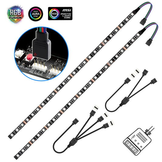 RGB Gaming LED Strip Splitter Kit | 12V Aura Sync for PC Case