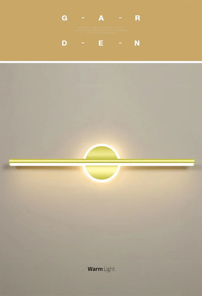 LED Mirror Front Wall Light – 40/60cm Gold Black Indoor Lamp for Bathroom & Bedroom