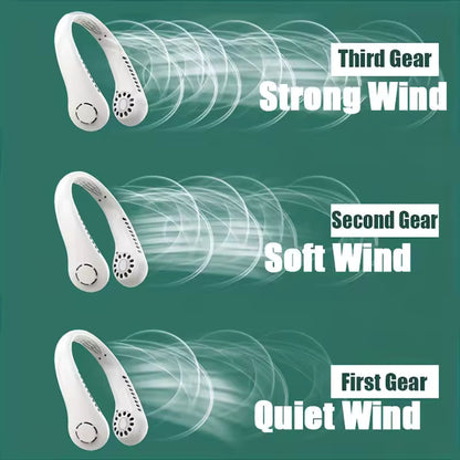 Portable Neck Fan | Bladeless Design with Rechargeable Battery | Lightweight Cooling Solution for Instant Comfort
