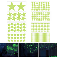 Glow In The Dark 3D Stars Moon Wall Stickers | Creative Luminous Room Decor