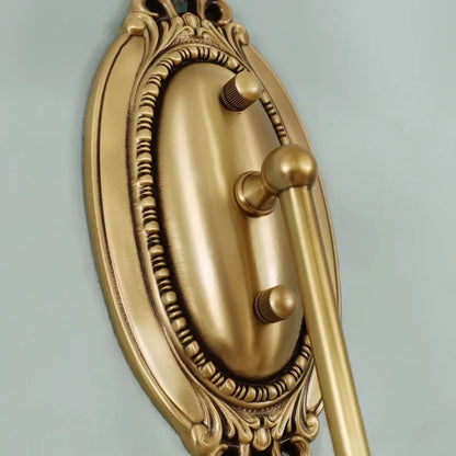 American Style Copper Wall Lamp Ceramic Bedside Sconce Antique Decor Light