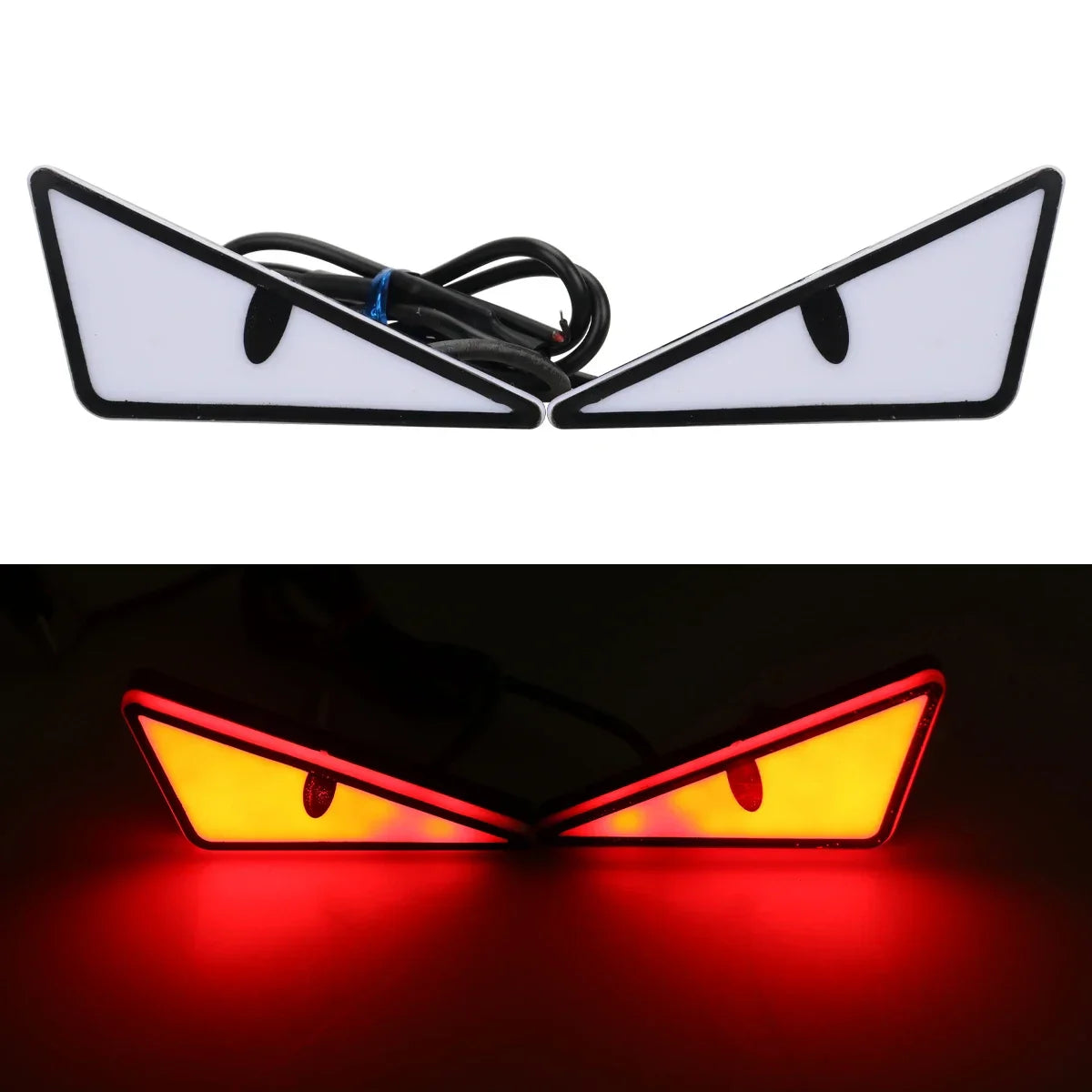 2PCS Car Motorcycle LED Devil Eyes Light | 12V Demon Eyes Decoration Lamp
