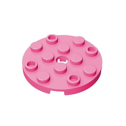 Gobricks GDS-841 Round Plate 4x4 with Hole | Compatible Building Block for DIY Creations