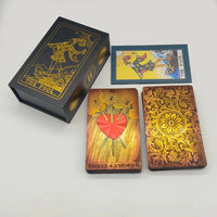 Le nouveau jeu de société de Tarot "The New Knight Laser Gold Foil" – Cartes de divination luxueuses en PVC, imperméables et résistantes à l'usure, avec marquage à chaud.