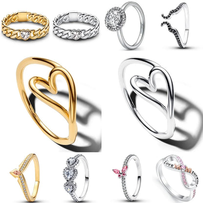 925 Silver Heart Pink Bow Ring | Fine Jewelry for Women