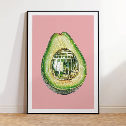 Peinture sur toile murale avocat boule disco Affiches photos pour salon chambre d'enfant Décoration intérieure