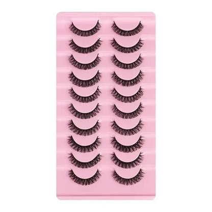 10Pairs 3D Mink Lashes Russian Strip Lash | Dramatic False Eyelashes for Full Volume Look