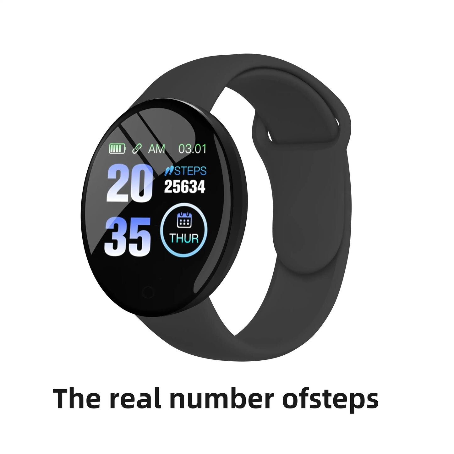 B41 Real Stepcount Smart Watch | Multi Function Fitness Tracker for Men and Women
