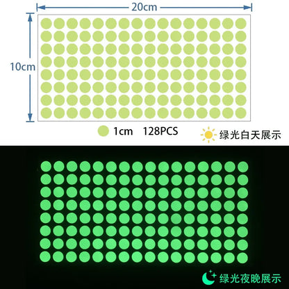 Glow in the Dark Wall Stickers | Luminous Dots Decals for Kids Room