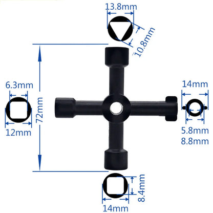 4-in-1 Portable Black Hand Screwdriver | DIY Socket Multi-Functional Tool Combination