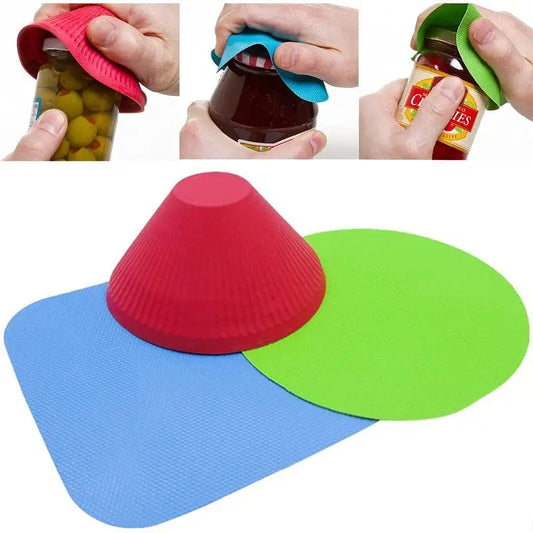 ¡1 alfombrilla abrecartas de silicona! Ayuda de agarre reutilizable multicolor para personas mayores – Herramienta de cocina fácil e idea de regalo