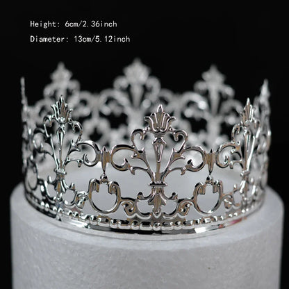 Rhinestone Crown Baking Cake Topper Headwear Decoration Children's Hair Accessories Princess Wedding Birthday Party Supplies New