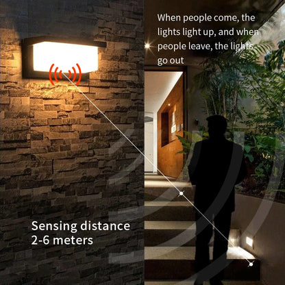 LED Outdoor Wall Light – IP66 Waterproof Motion Sensor Lamp for Porch & Garden