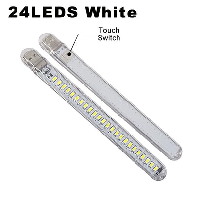 Portable USB LED Book Light | Touch Switch Reading Lamp