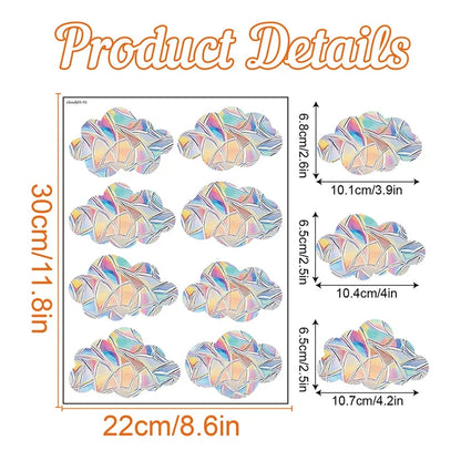 Rainbow Suncatcher Window Stickers | PVC Cat Butterfly Prism Glass Decal