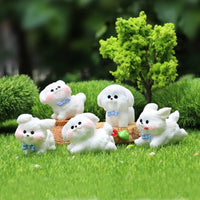 5-10pc Figurines Miniatures Cute Dog Micro Landscape Ornaments For Home Decorations Kawaii Puppy Car Desk Decor Room Accessories
