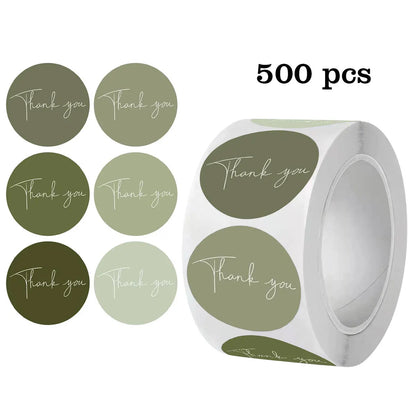 500pcs Round Thank You Stickers for Envelope Seal | Gift Packaging Labels for Party Decor and Scrapbooking