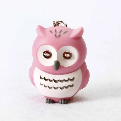 LED Owl Keychain with Sound and Light | Cute Bag Pendant for Keys