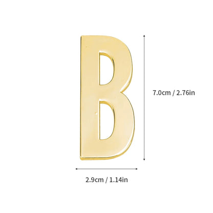 1 pièce en métal auto-adhésive Numéro de maison, lettres de l'alphabet anglais pour plaque de porte d'appartement, autocollants de numéro de boîte aux lettres de table 7*3cm