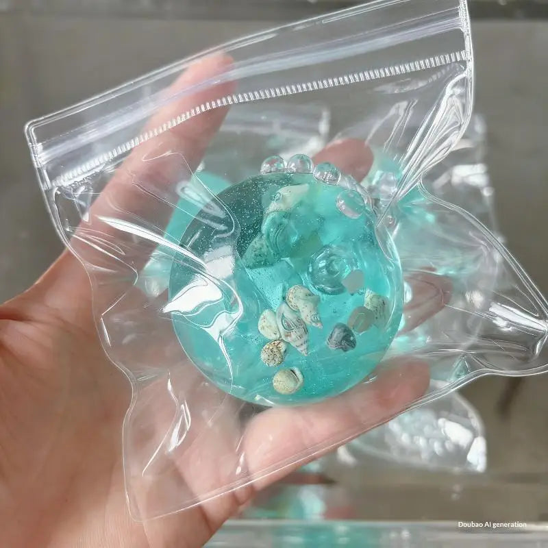 Transparent Blue Stress Relief Toy | Slow Rebound Sensory Fidget