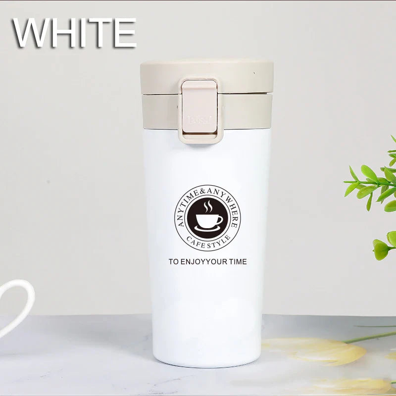 Mug isotherme 0,5L double paroi en acier inoxydable 304 Tasse à café Bouteille d'eau thermos sous vide Thé Café Anti-fuite Mug isotherme