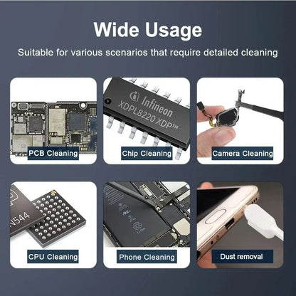 Cepillo de pulido y limpieza de fibra PBT | Herramienta de eliminación de pegamento IC y placas de circuitos para reparación de teléfonos y PCB