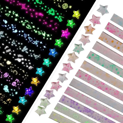 Colorful Origami Star Paper Strips | DIY Lucky Star Craft Kit