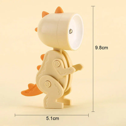 Mini Dinosaur Night Light | Battery-Powered Folding LED Lamp for Kids Bedroom