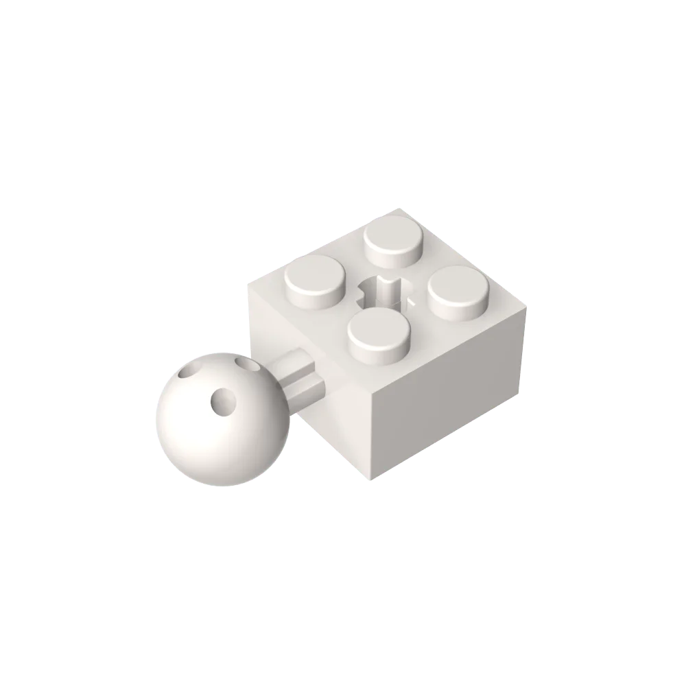 Gobricks GDS-976 Technical Brick Modified 2 x 2 with Ball Joint and Axle Hole | Compatible with Lego 57909