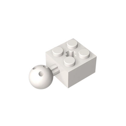Gobricks GDS-976 Technical Brick Modified 2 x 2 with Ball Joint and Axle Hole | Compatible with Lego 57909