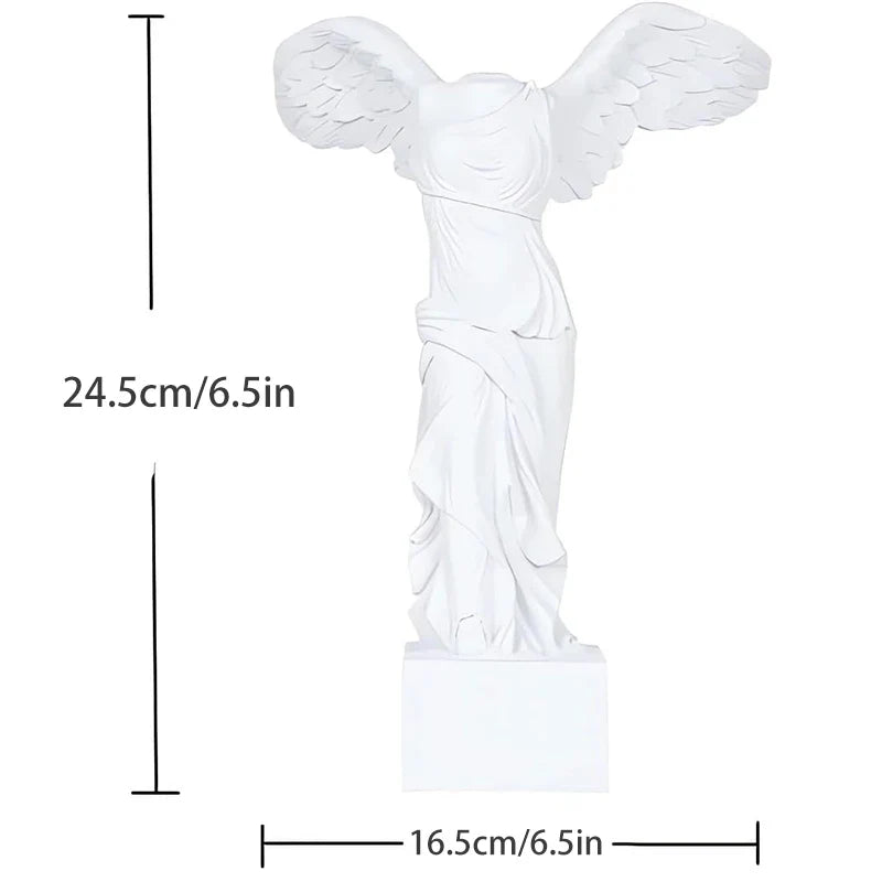 Estatua griega de resina, romana, del Louvre, Victoria Alada, figurita de diosa, escultura de ángel, decoración del hogar, sala de estar, adorno de oficina