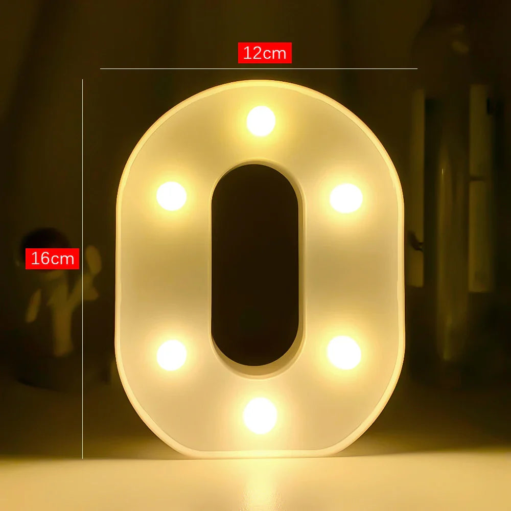 Creative Luminous Letter Night Light | Battery-Powered LED Decor for Parties