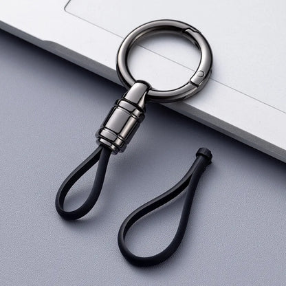 Metal Keychain for Men | Premium Anti-Lost Car Key Ring with Belt Clip