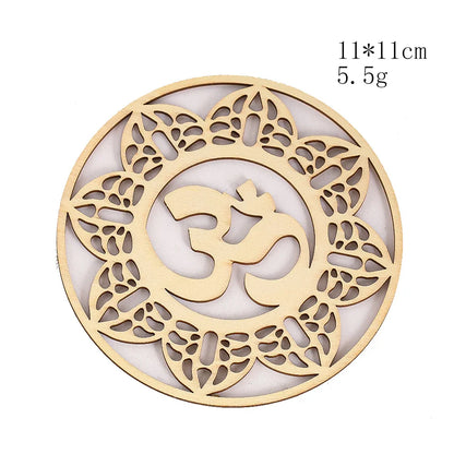 Wooden Sacred Geometry Wall Hanging | Rustic Yoga Meditation Decor
