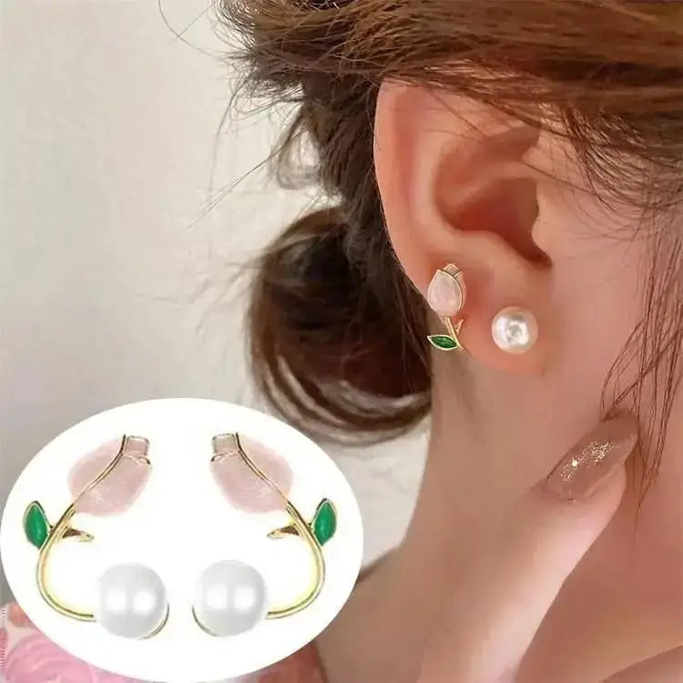 Korean Fashion Seven Star Zircon Earrings | Luxury Crystal Stars Stud Earrings