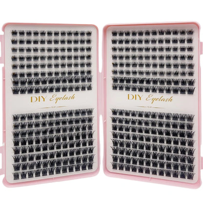 384pcs Individual Lashes Eyelash Book Clusters | DIY Cluster Eyelash Extensions for Home Use