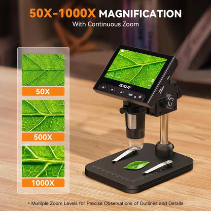 4.3 Inch LCD Digital Microscope 1000X Coin Repair Camera with LED for PC
