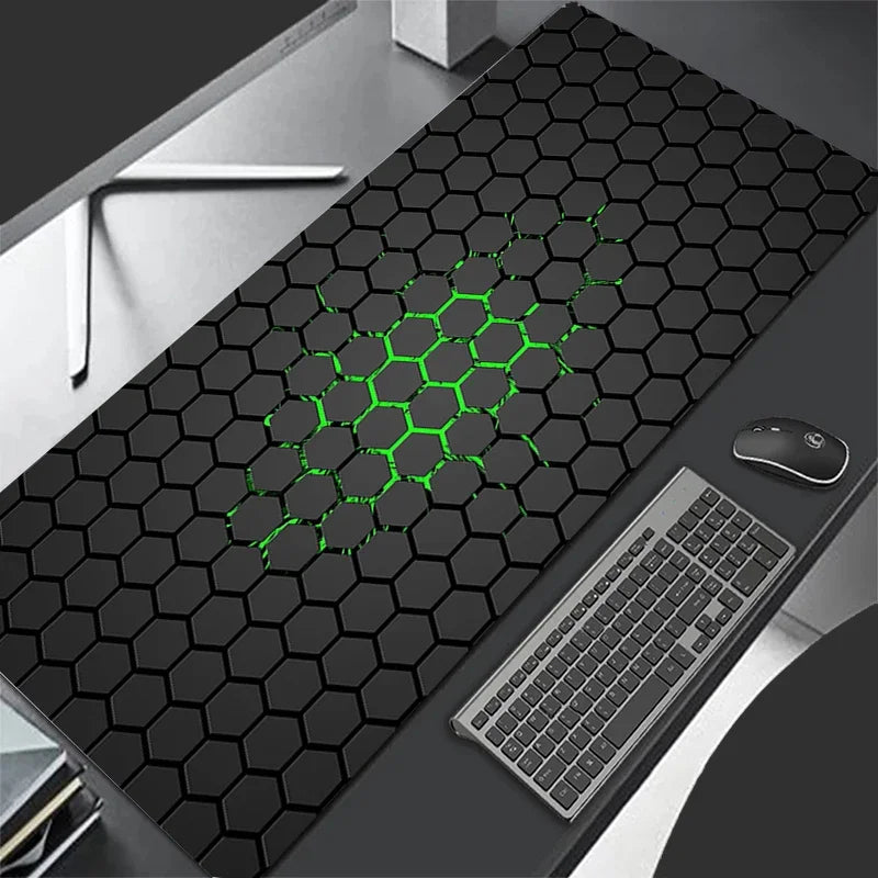 XXL Extended Gaming Mouse Pad Large Desk Mat Keyboard Pad Non-Slip Hexagon Design