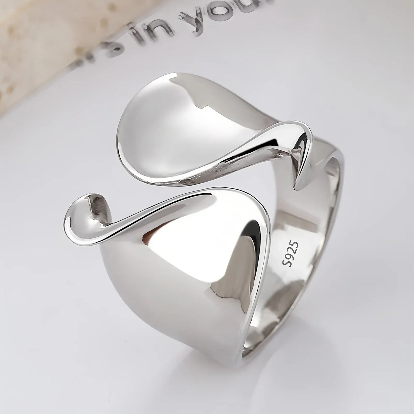 PANJBJ Real 925 Sterling Silver Retro Round Ring | Vintage Fine Jewelry for Women