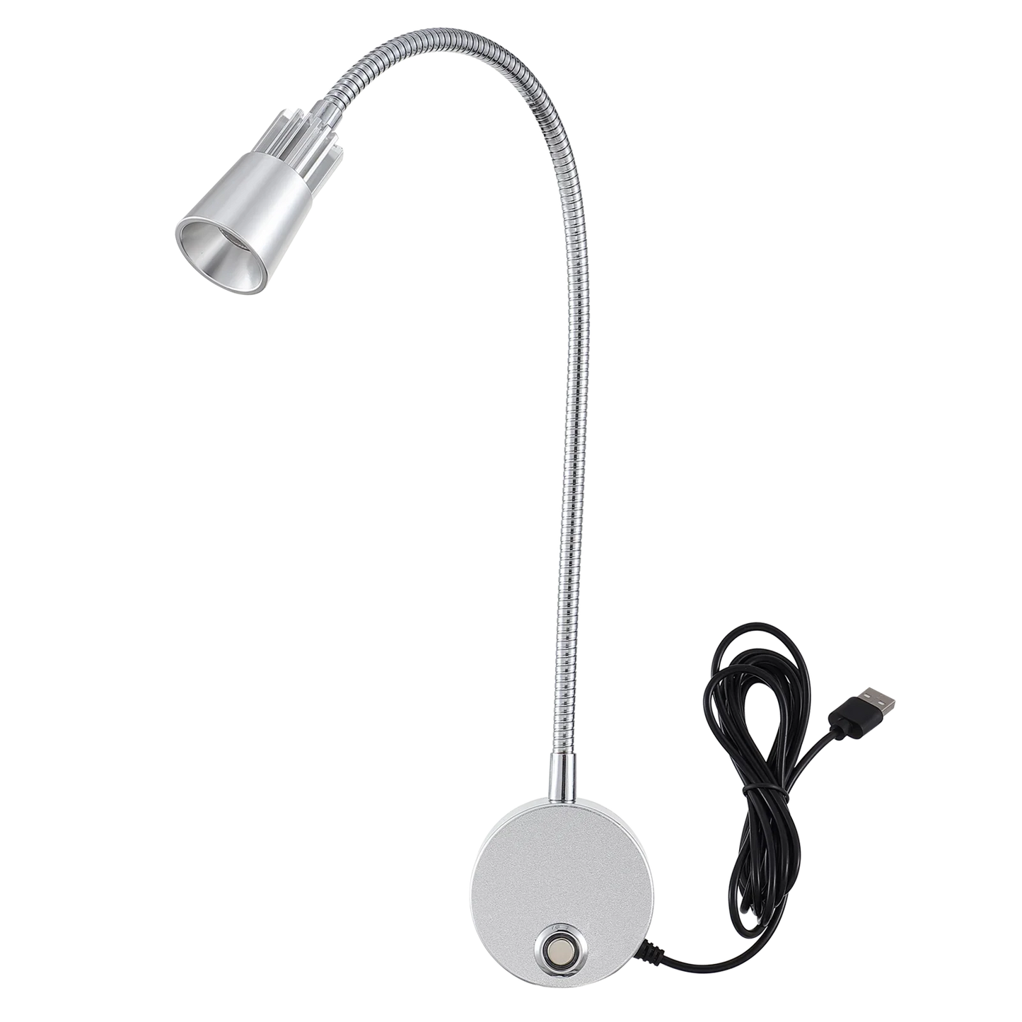 USB Wall Reading Lamp Dimmable Gooseneck Bedside Light 3CCT CRI98
