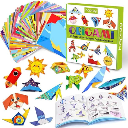 Origami Paper Set 54 Sheets | Double-Sided Folding Paper with Instructions