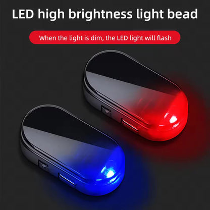 Solar Powered Fake Car Security Light | Simulated Dummy Alarm LED Warning Lamp