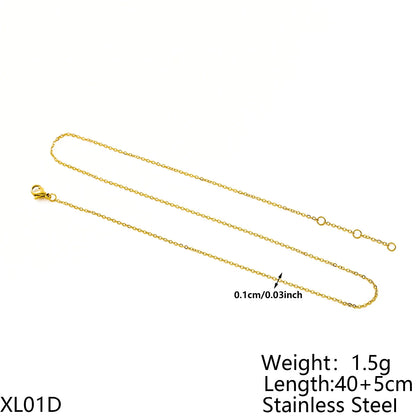 Dainty Gold Layered Bead Chain Necklace | Stainless Steel Star Pendant Jewelry