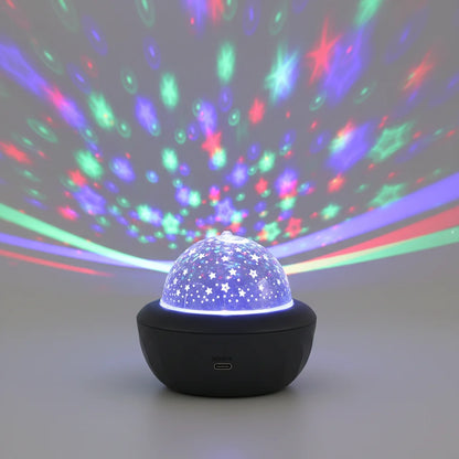 USB RGB Starry Night Sky Projector | Rotating Moon Stars Room Decor Lamp