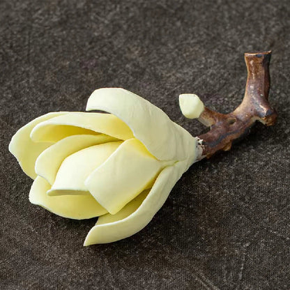 Ceramic Magnolia Flower Incense Holder | Handmade Zen Decor