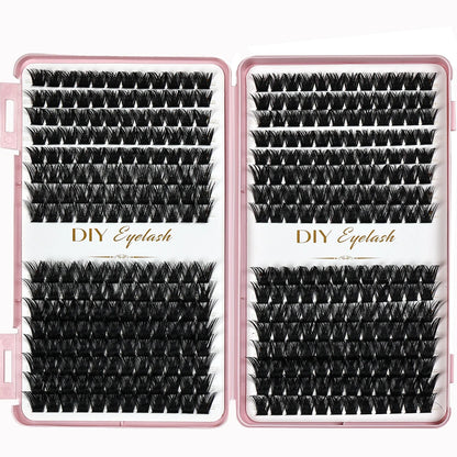 384pcs Cluster Lashes Mixed Tray | DIY Natural Look Eyelash Extension
