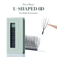DeceMars U-Shaped 6D Eyelash Extensions | Salon Quality Synthetic Lashes